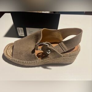 NIB Rag & Bone New York Arc Espadrille Light Sand Wedge Heel Women’s Size 9